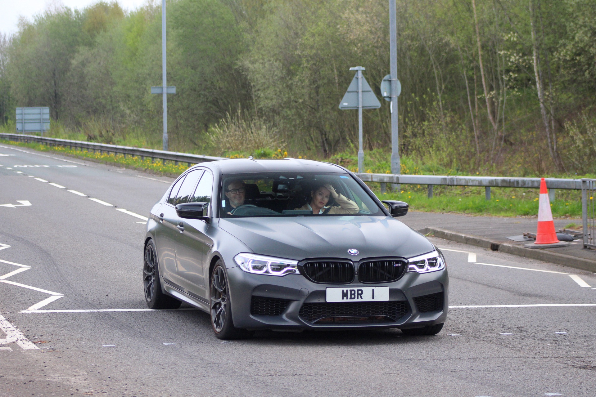 MBR 1 private number plate on a BMW M5, spotted in Alderley Edge