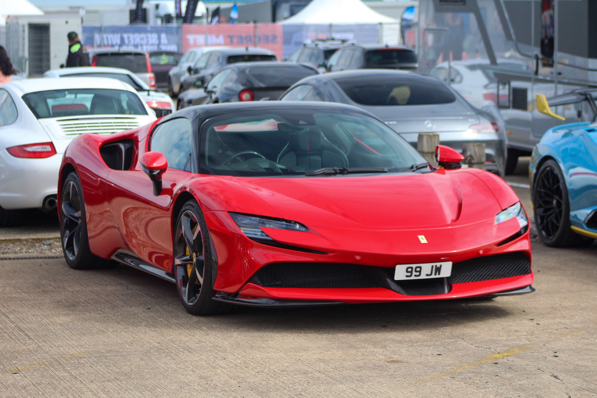 99 JW spotted on Ferrari SF90