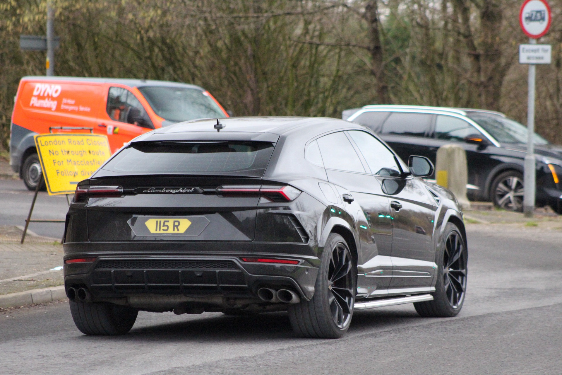 115 R private number plate on a Lamborghini Urus, spotted in Alderley Edge