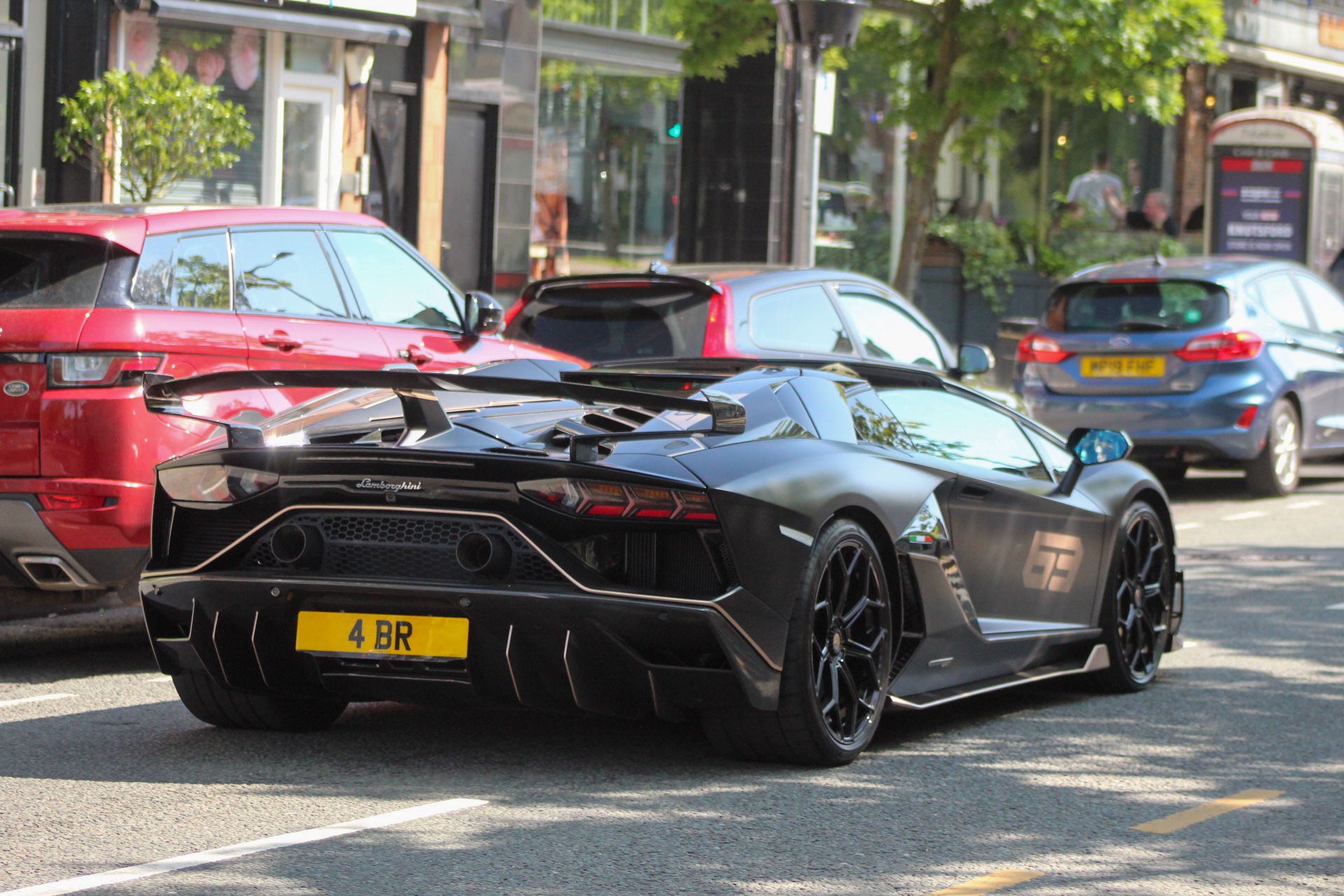 4 BR private number plate on a Lamborghini Aventador, spotted in Alderley Edge