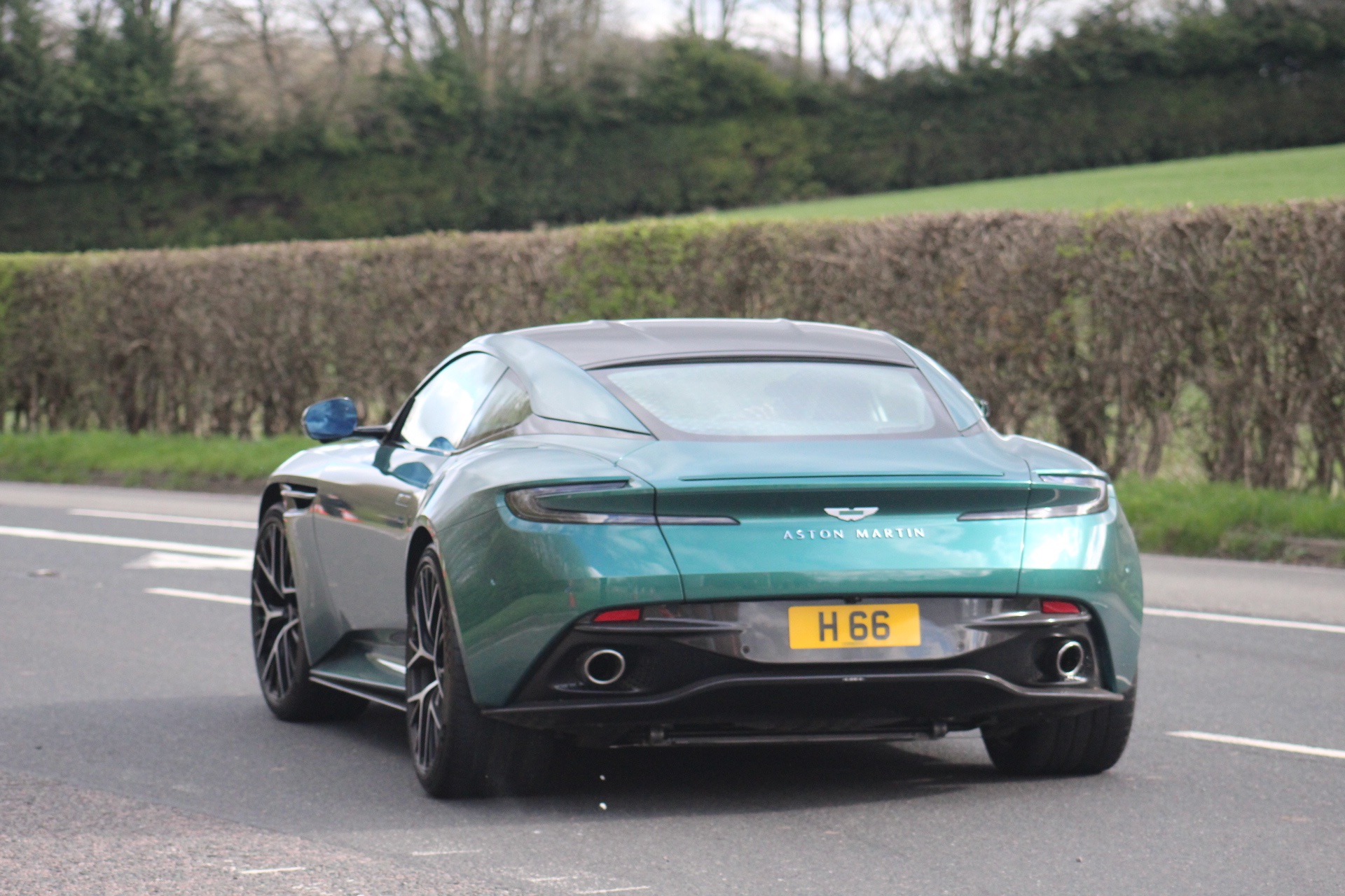 H 66 spotted on Aston Martin DB12