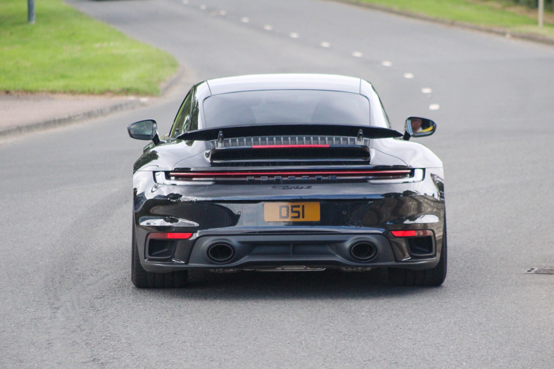 D 51 private number plate on a Porsche 911, spotted in Silverstone Circuit