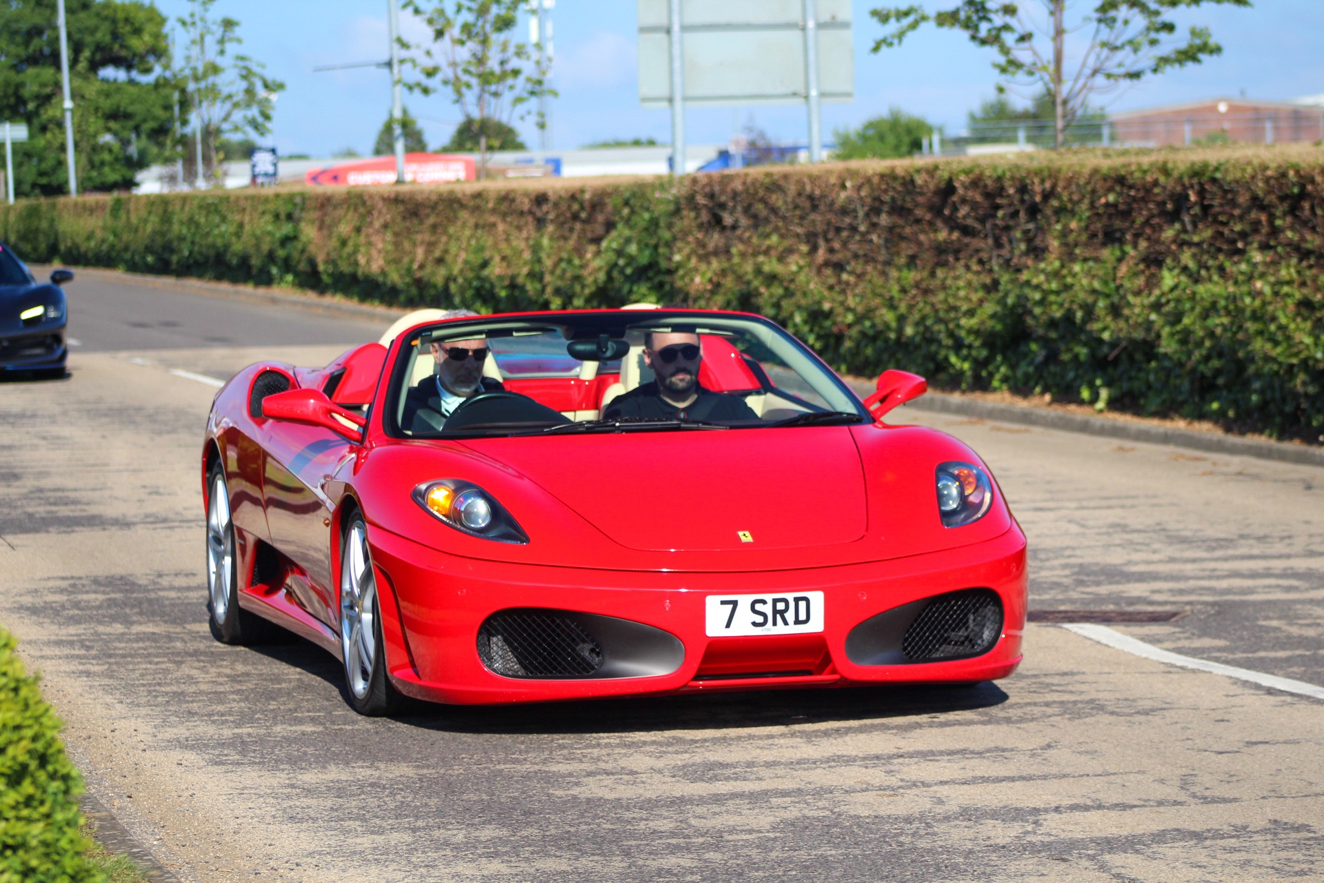 7 SRD private number plate on a Ferrari F430, spotted in Silverstone Circuit