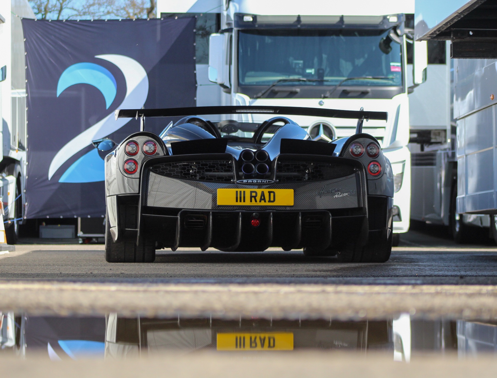 111 RAD spotted on Pagani Huayra Roadster BC