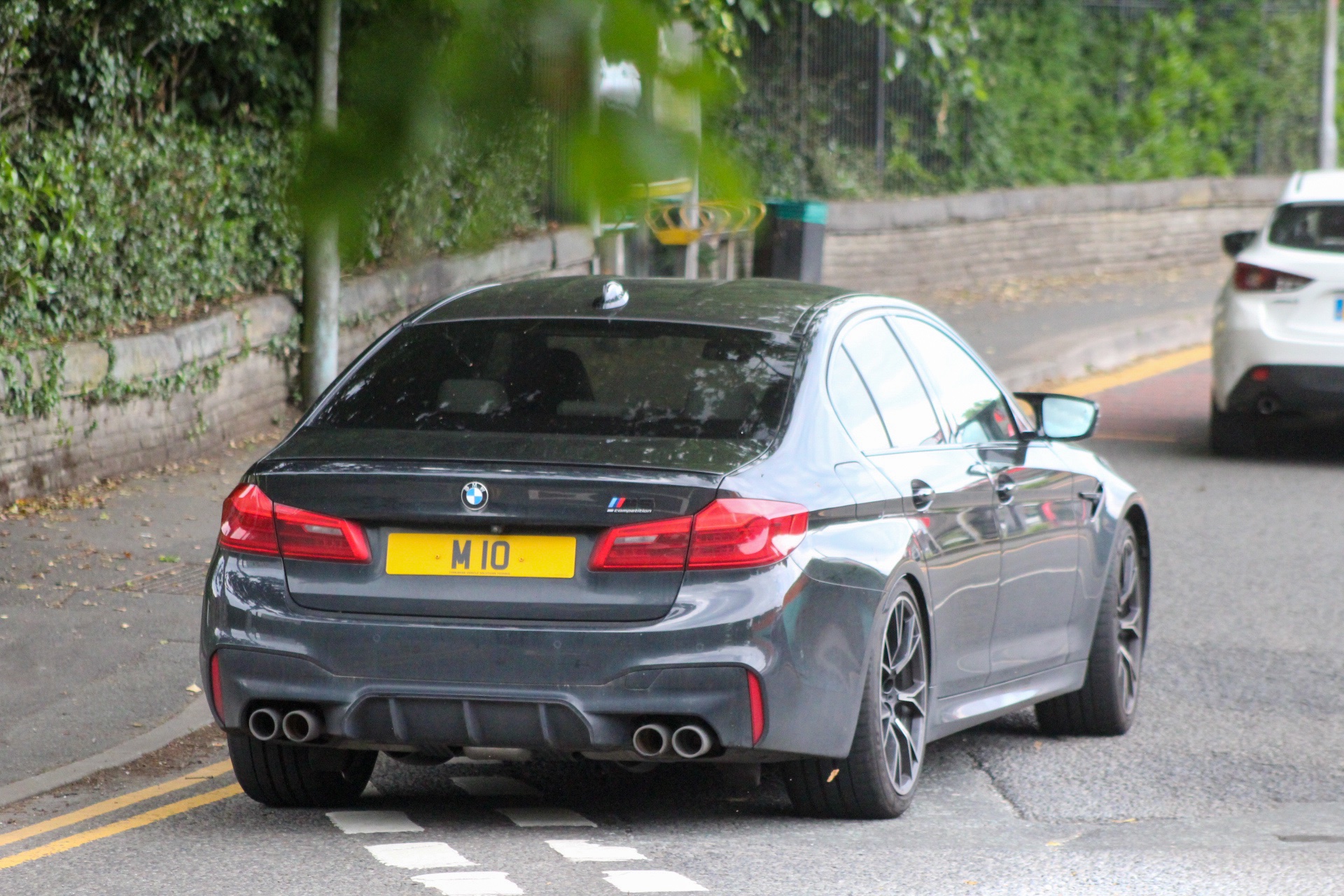 M 10 private number plate on a BMW M5, spotted in Alderley Edge