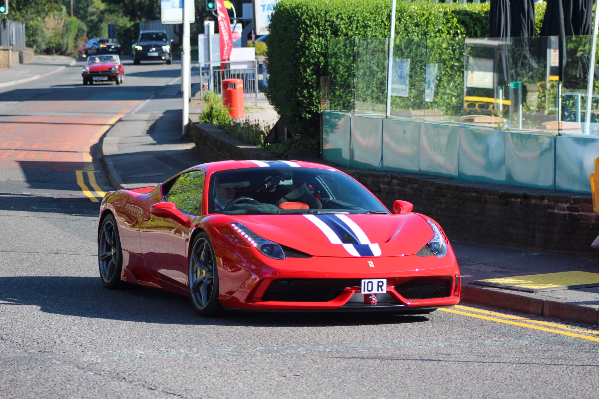 10 R private number plate on a Ferrari 458, spotted in Alderley Edge