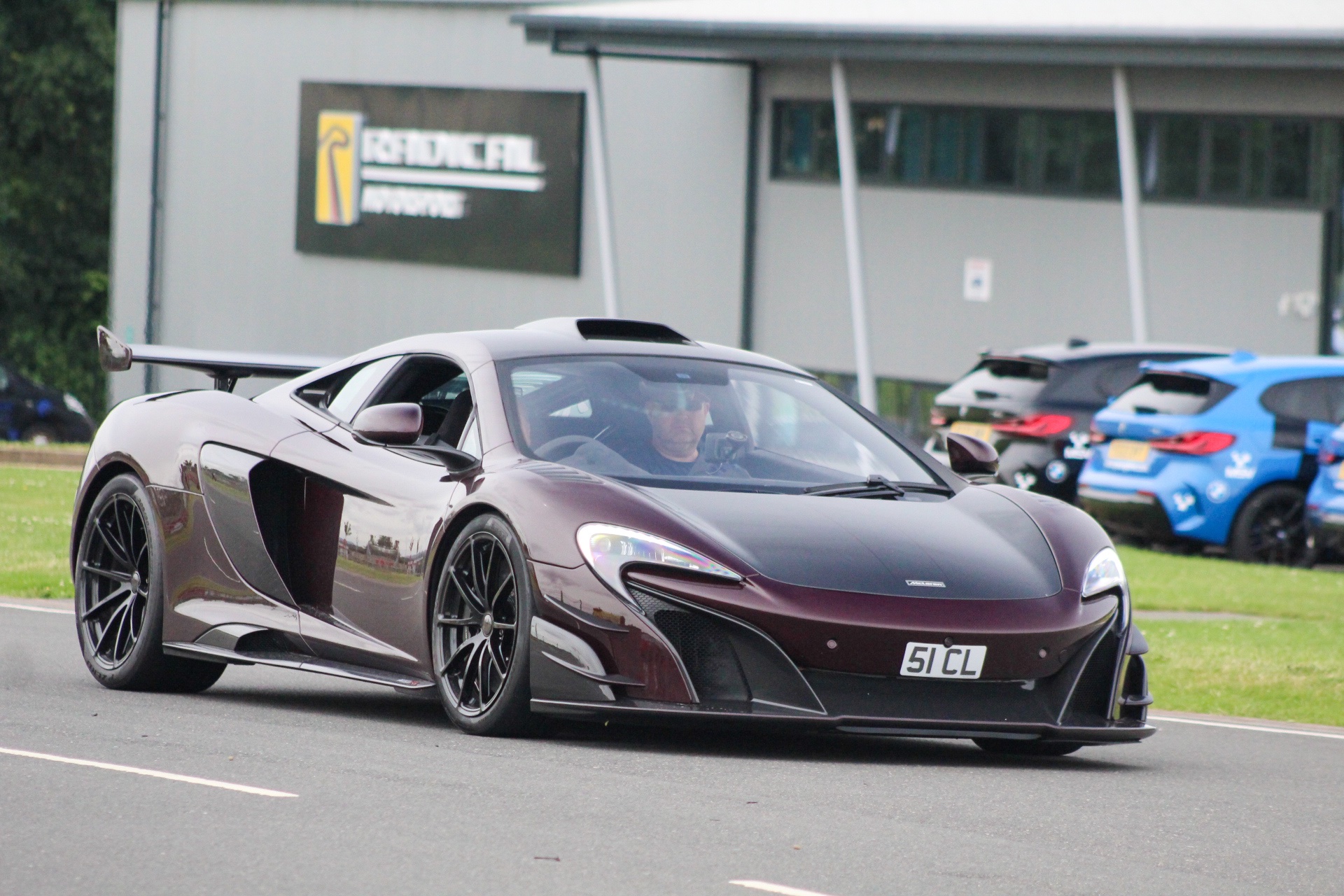 51 CL private number plate on a McLaren 688 MSO HS, spotted in Donington Park