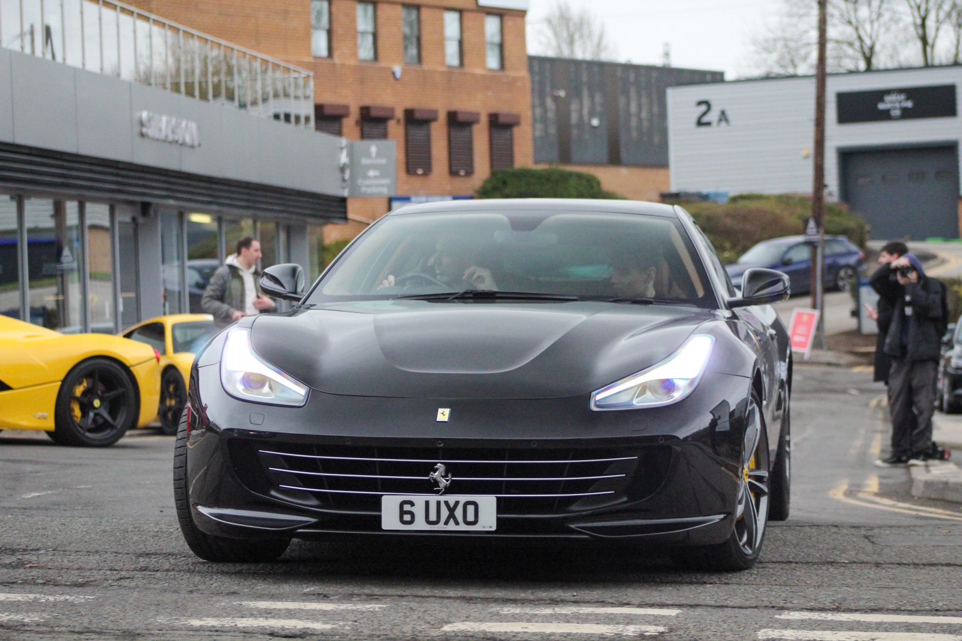 6 UXO private number plate on a Ferrari GTC4 Lusso, spotted in Alderley Edge