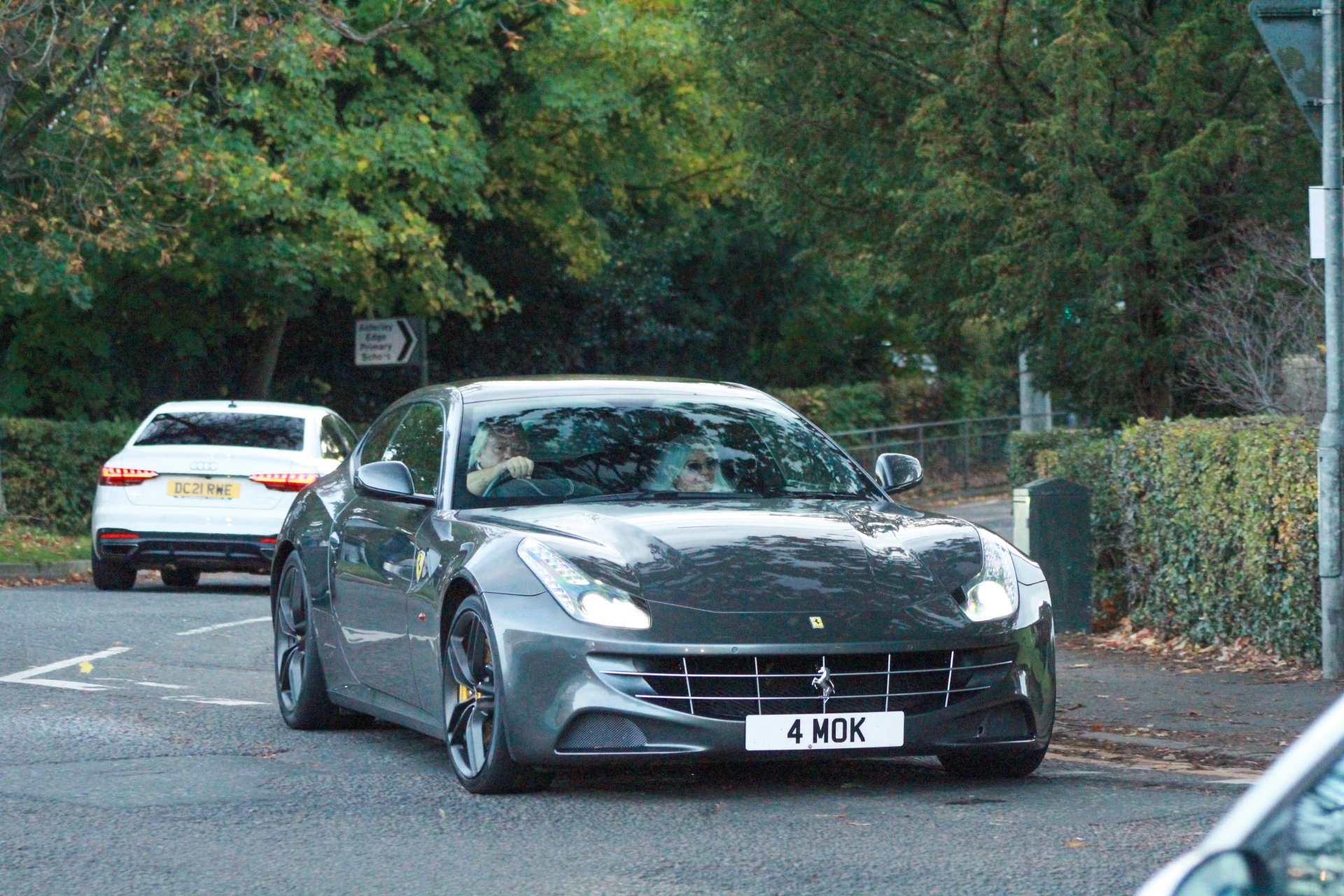 4 MOK private number plate on a Ferrari FF, spotted in Alderley Edge