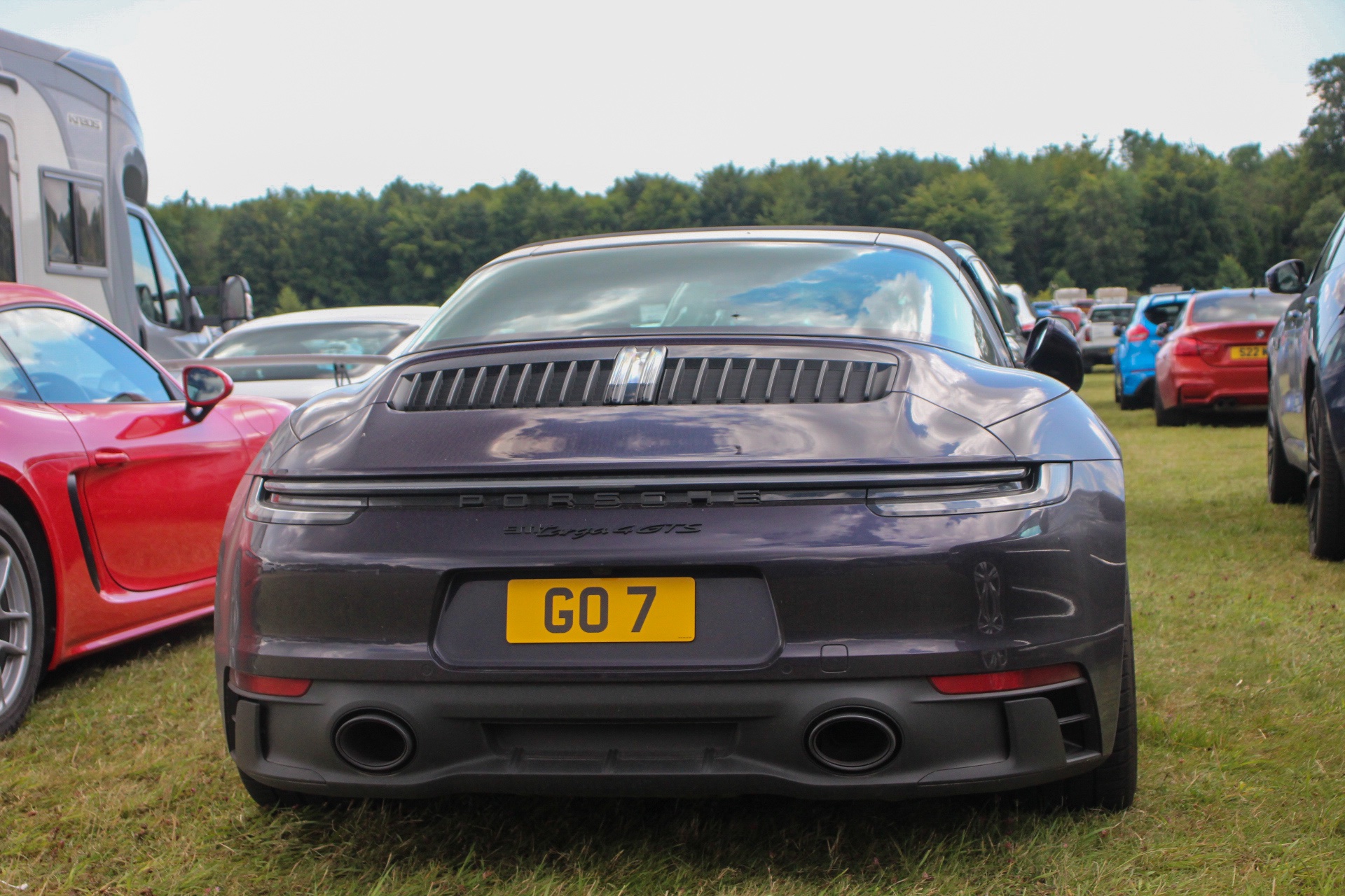 GO 7 private number plate on a Porsche 911, spotted in Goodwood House