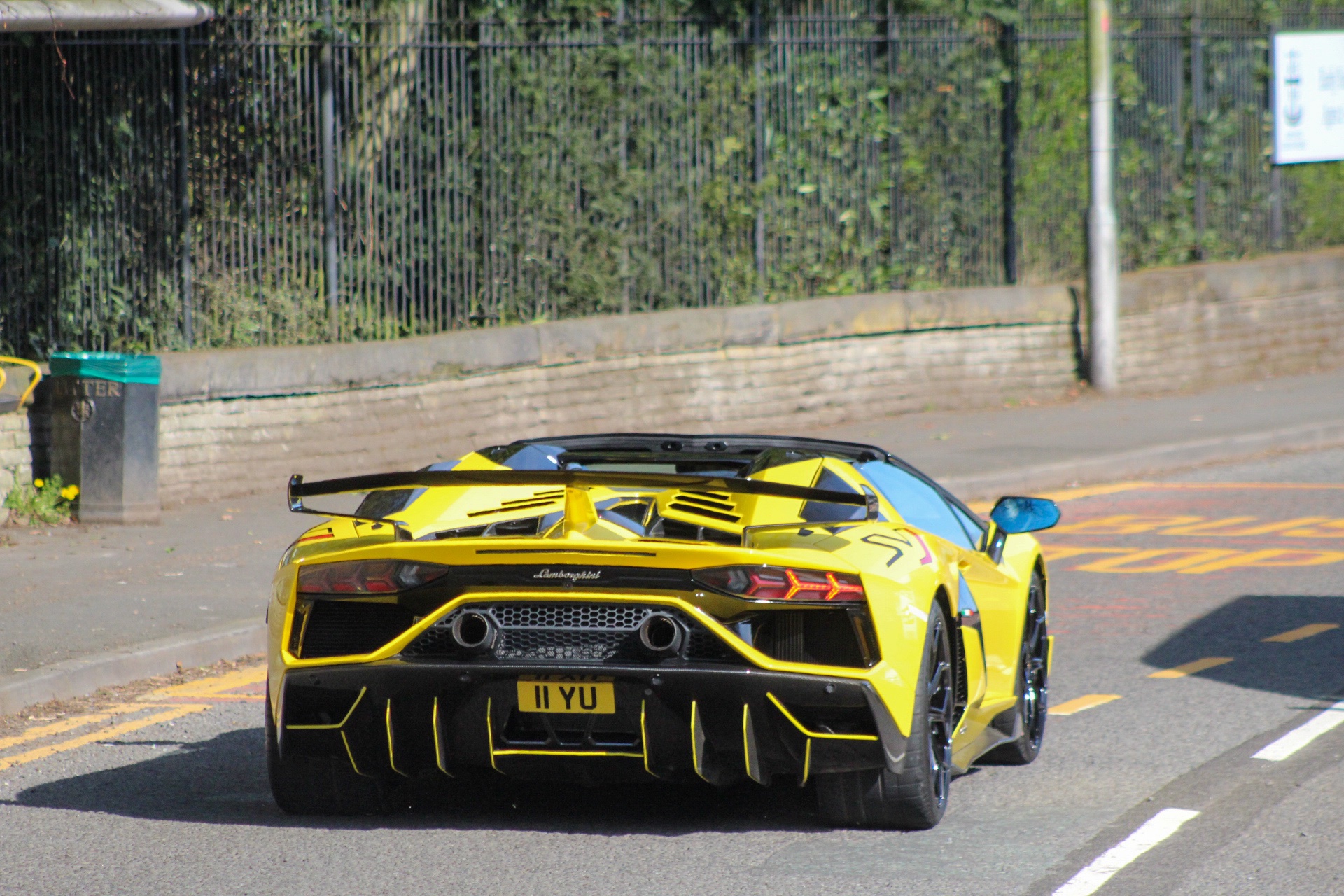 11 YU spotted on Lamborghini Aventador SVJ