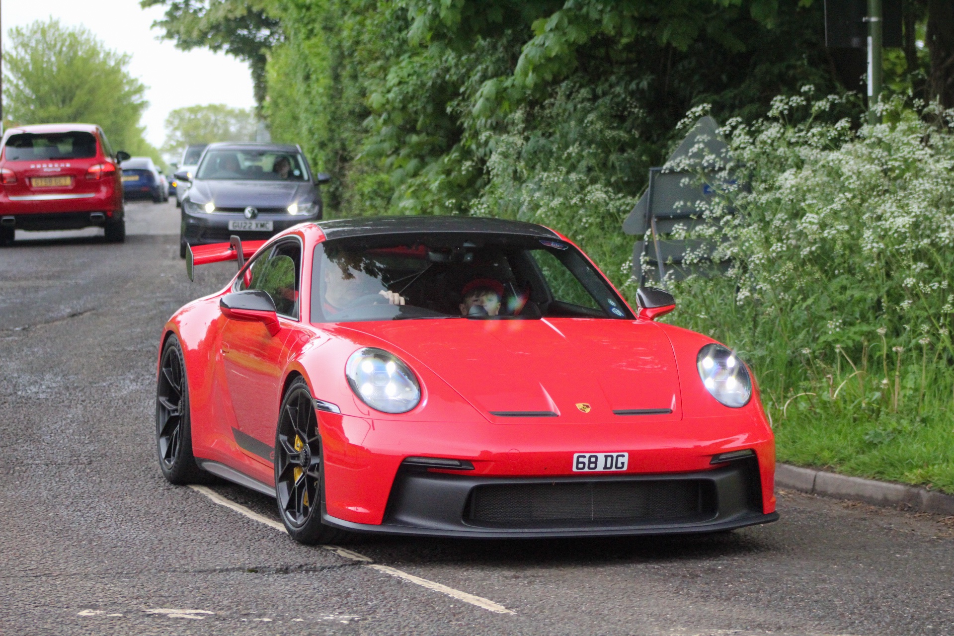 68 DG private number plate on a Porsche 911, spotted in Goodwood Motor Circuit
