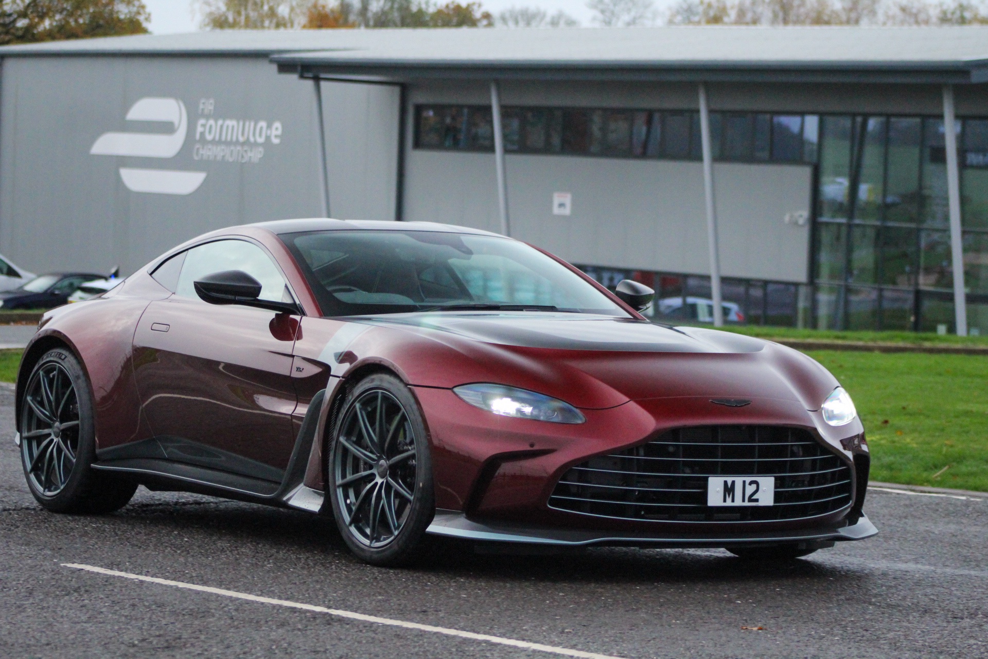 M 12 private number plate on a Aston Martin V12 Vantage, spotted in Alderley Edge