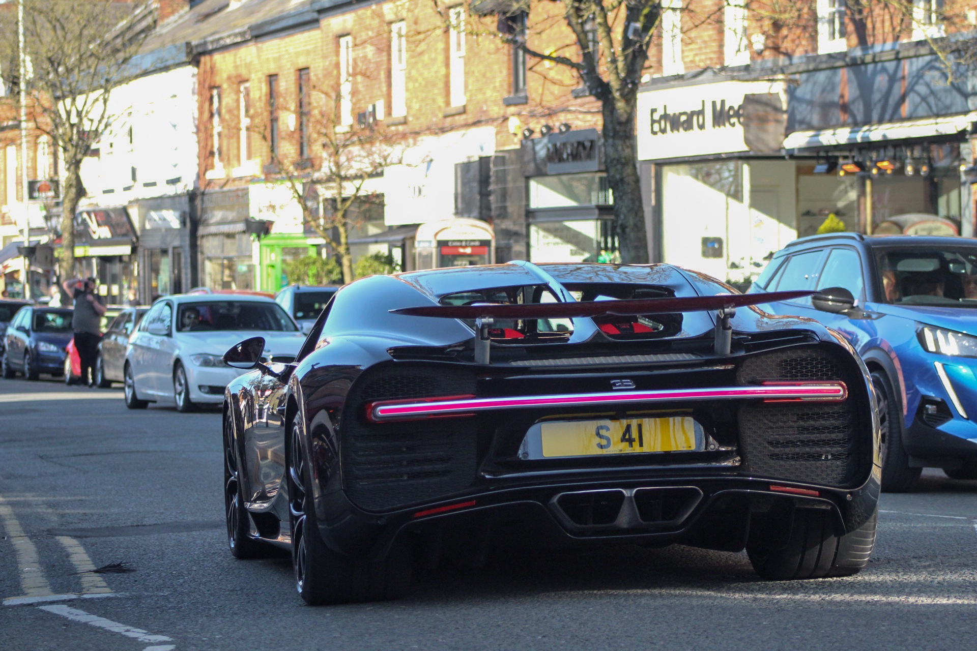 S 41 private number plate on a Bugatti Chiron, spotted in Alderley Edge