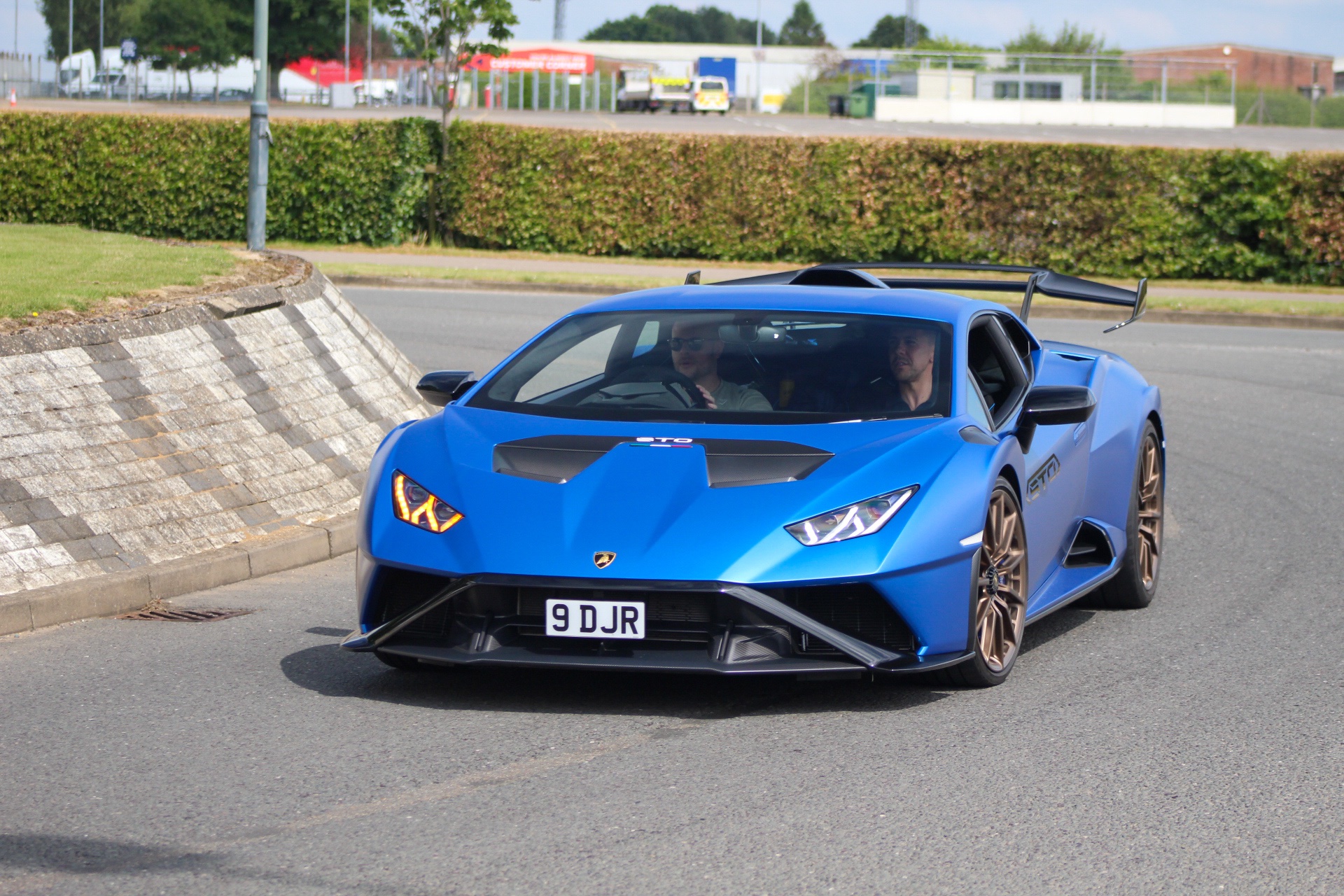 9 DJR private number plate on a Lamborghini Huracan, spotted in Silverstone Circuit