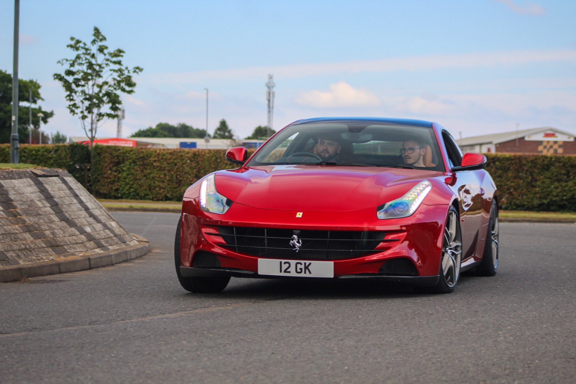 12 GK private number plate on a Ferrari FF, spotted in Silverstone Circuit