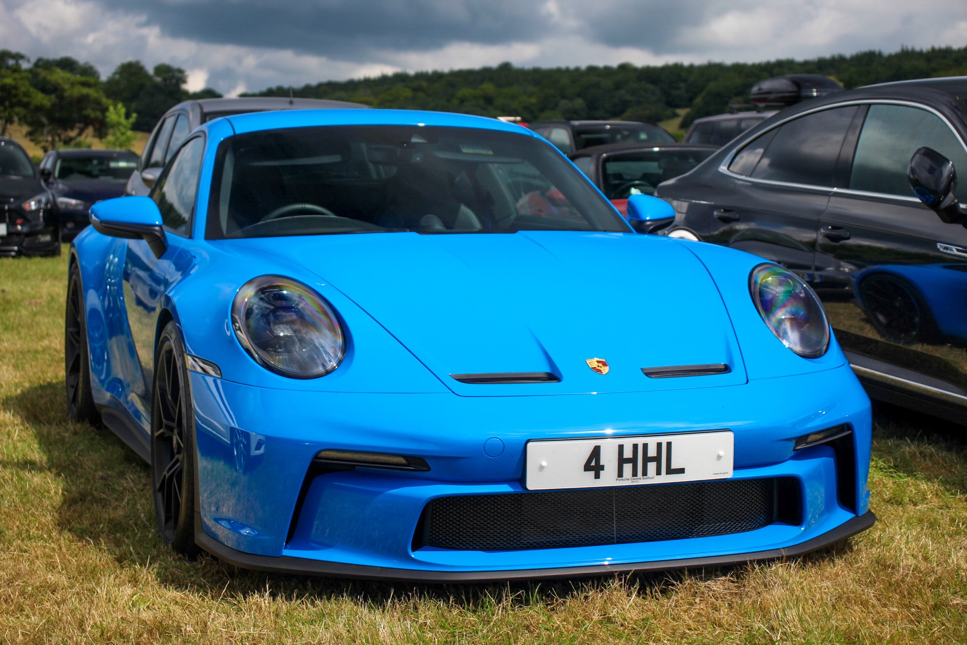 4 HHL private number plate on a Porsche 911, spotted in Goodwood House