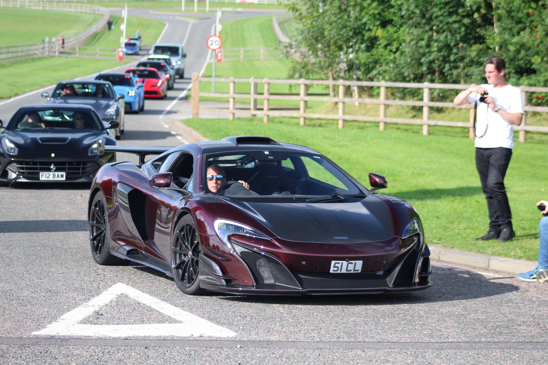 51 CL private number plate on a McLaren 570S, spotted in Donington Park
