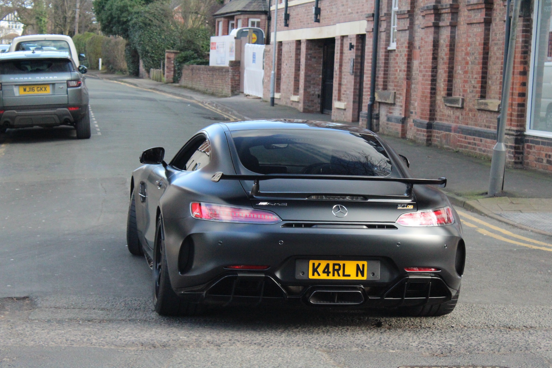 K4 RLN private number plate on a Mercedes-Benz AMG GT, spotted in Alderley Edge
