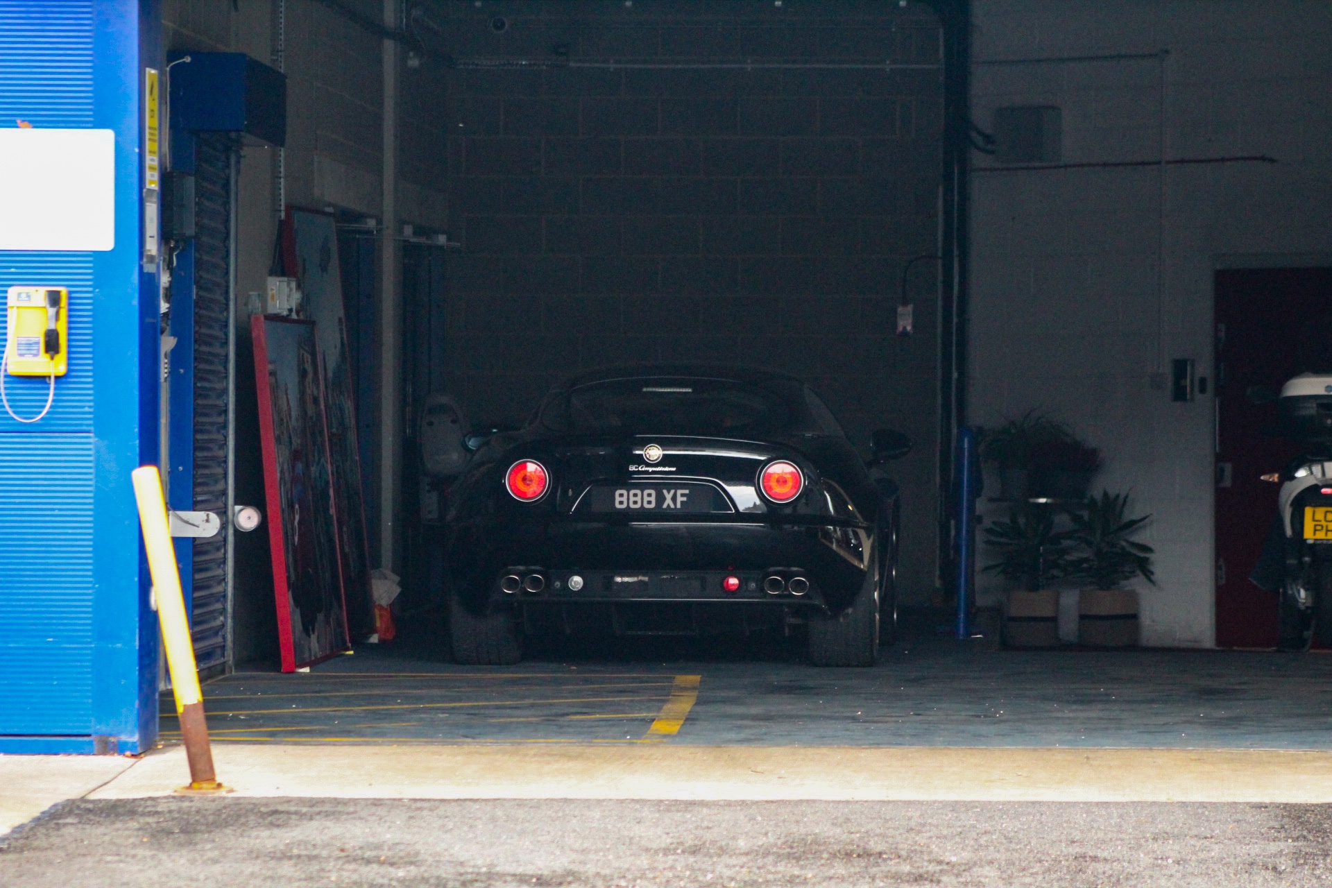 888 XF private number plate on a Alfa Romeo 8C, spotted in London