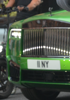 11 NY private number plate on a Rolls-Royce Cullinan, spotted in London