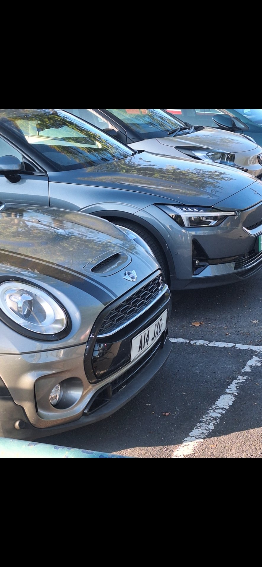 A14 JXG private number plate on a Mini, spotted in Stevenage