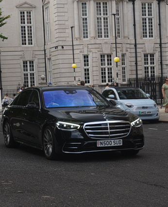 N500 SUD private number plate on a Mercedes-Benz S-Class, spotted in London
