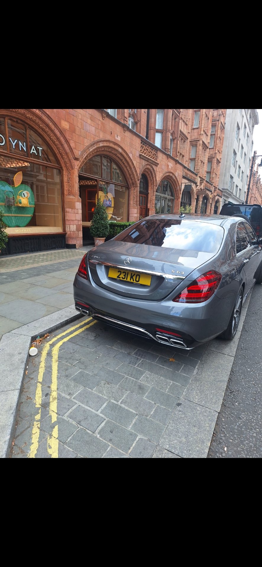 231 KO private number plate on a Mercedes-Benz S-Class, spotted in London