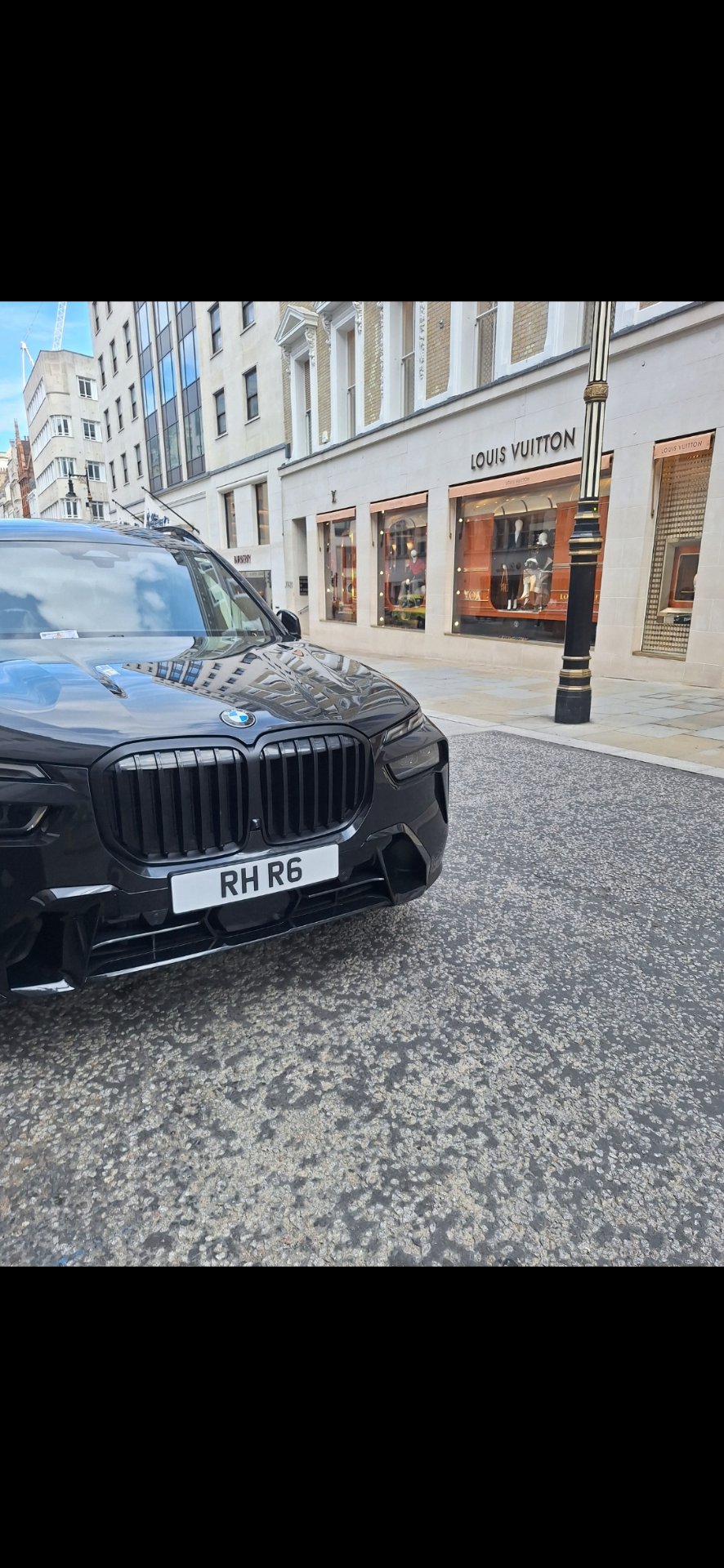RHR 6 private number plate on a BMW X5, spotted in London