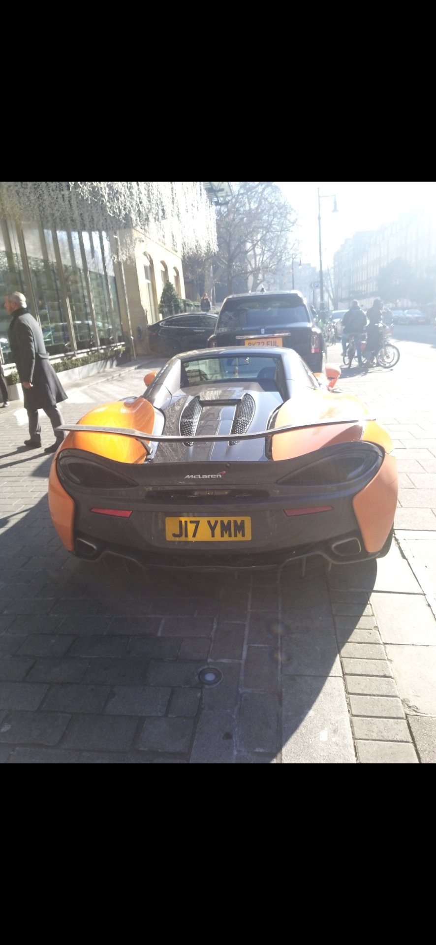 J17 YMM private number plate on a McLaren, spotted in London