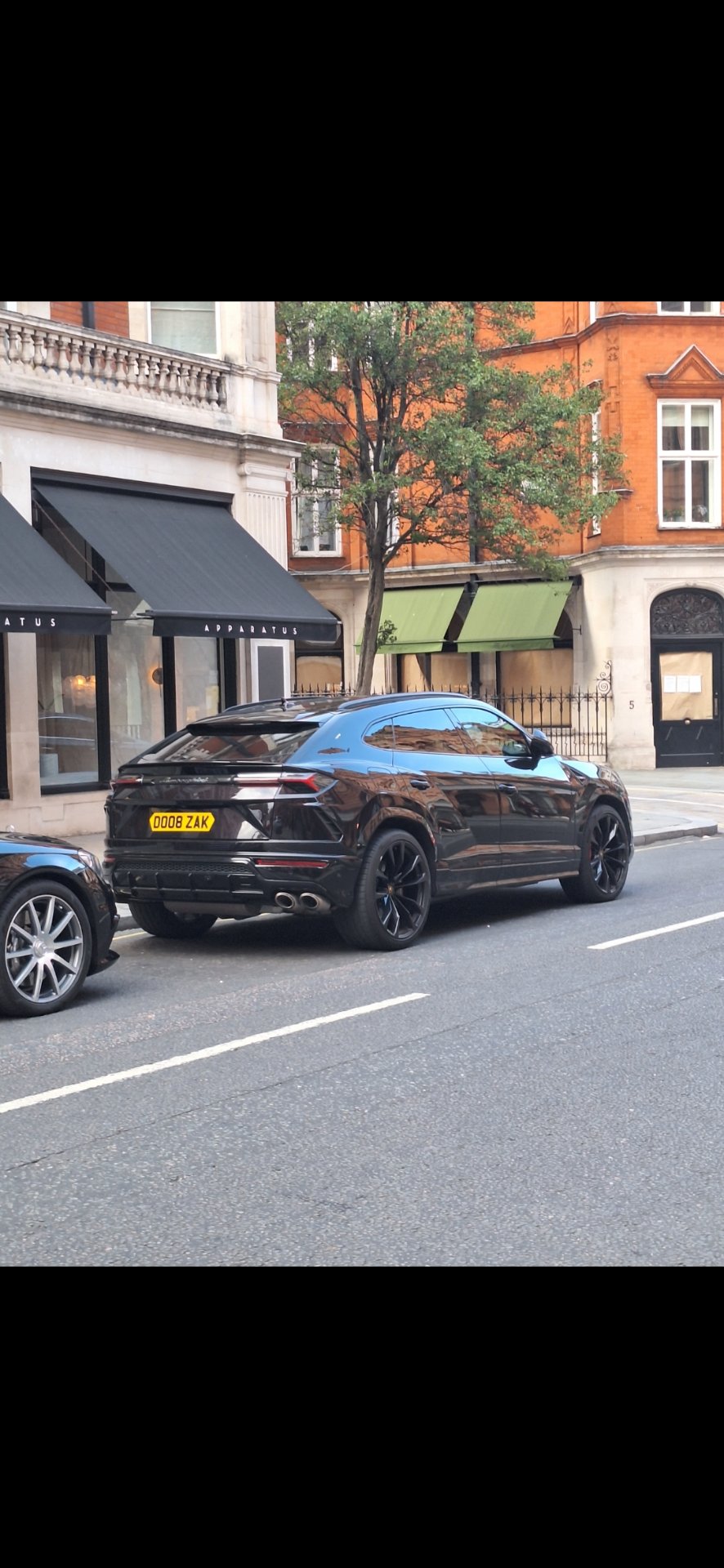 DO08 ZAK private number plate on a Lamborghini Urus, spotted in London
