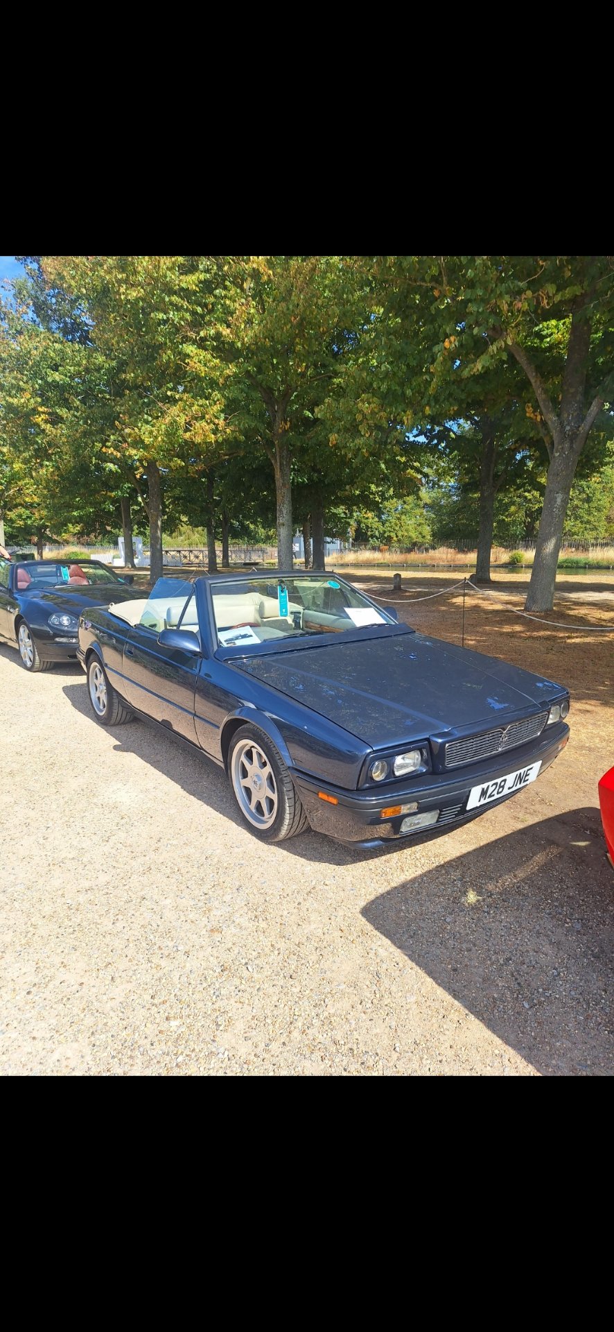 M28 JNE private number plate on a Maserati, spotted in London