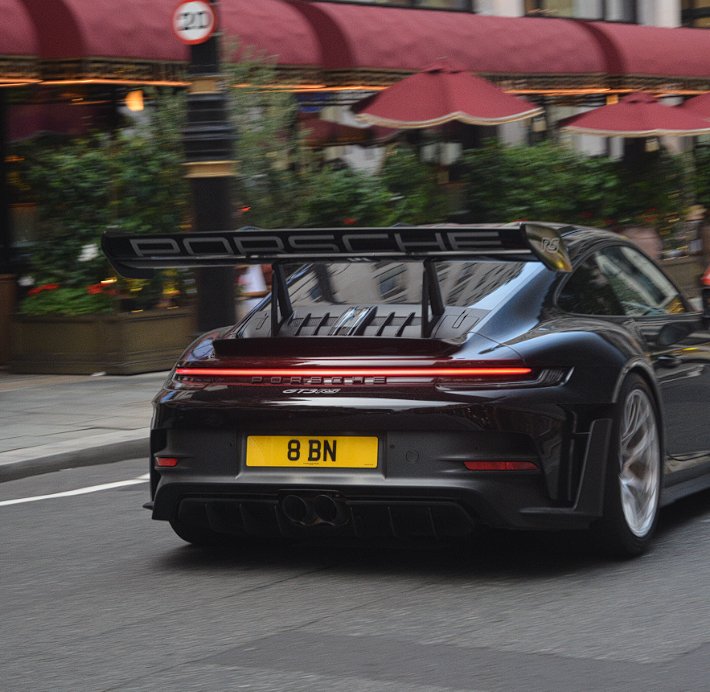 8 BN private number plate on a Porsche 911, spotted in London