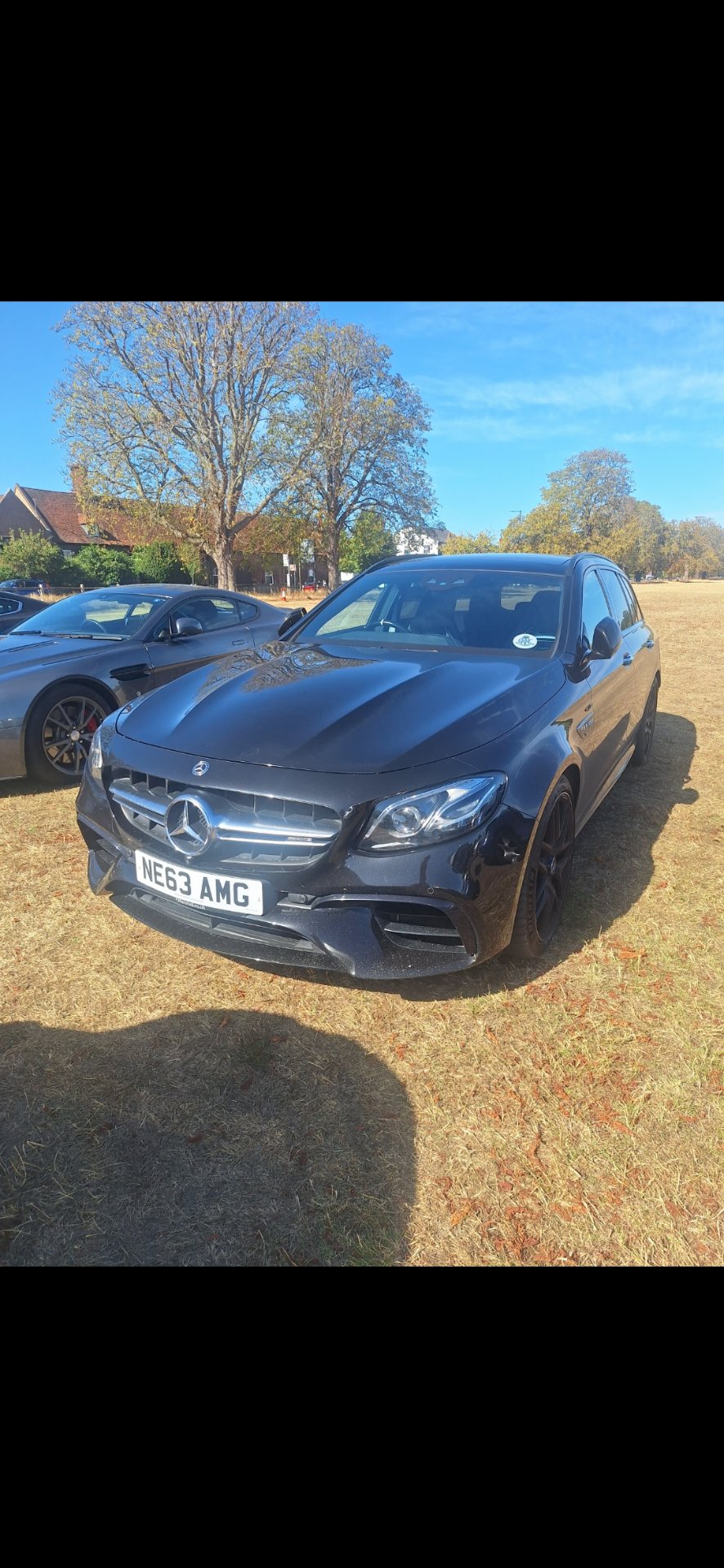 NE63 AMG private number plate on a Mercedes-Benz E-Class, spotted in London