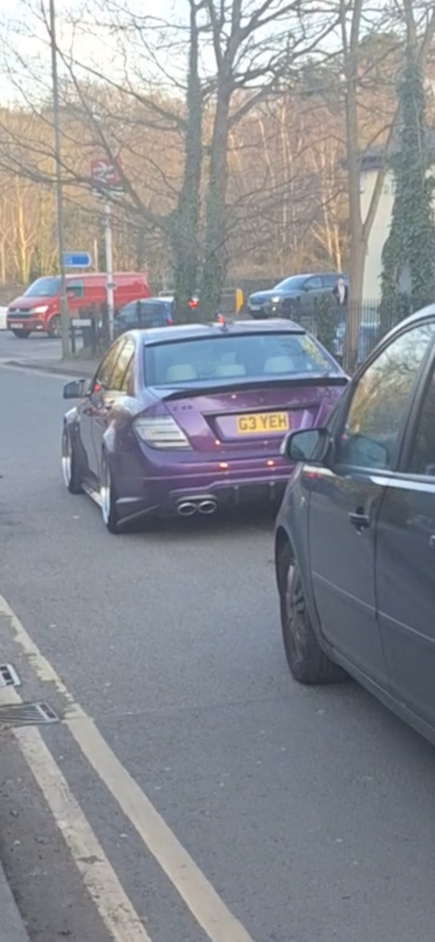 G3 YEH private number plate on a Mercedes-Benz C-Class, spotted in Weybridge