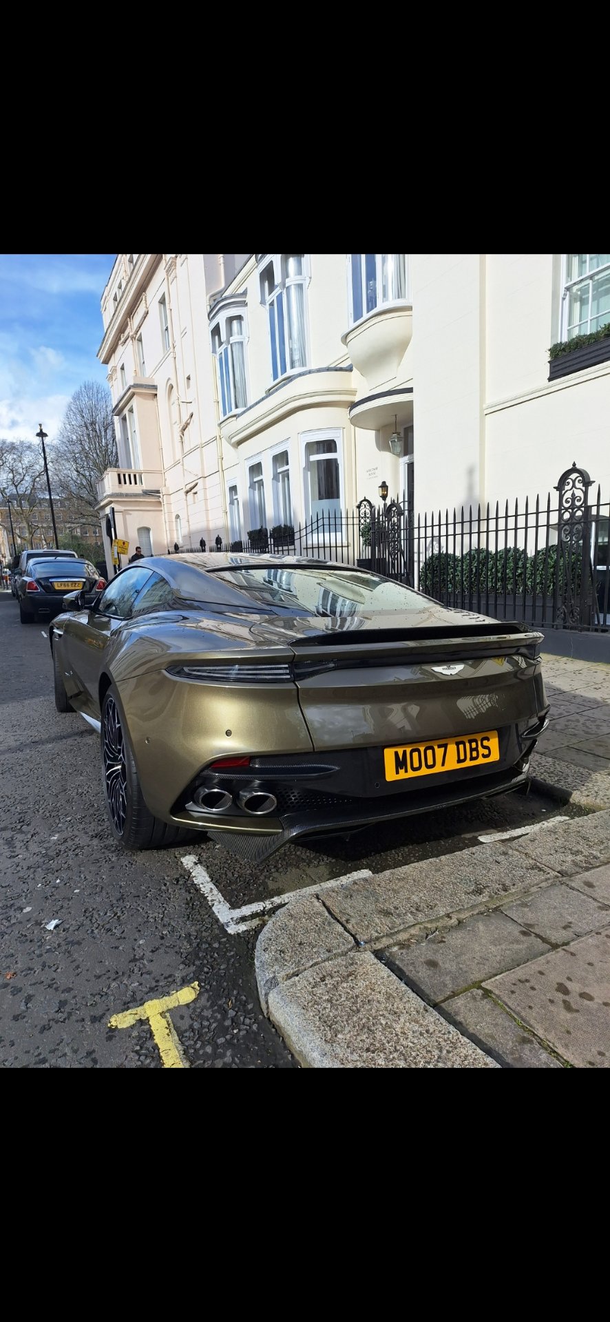 MO07 DBS private number plate on a Aston Martin, spotted in London