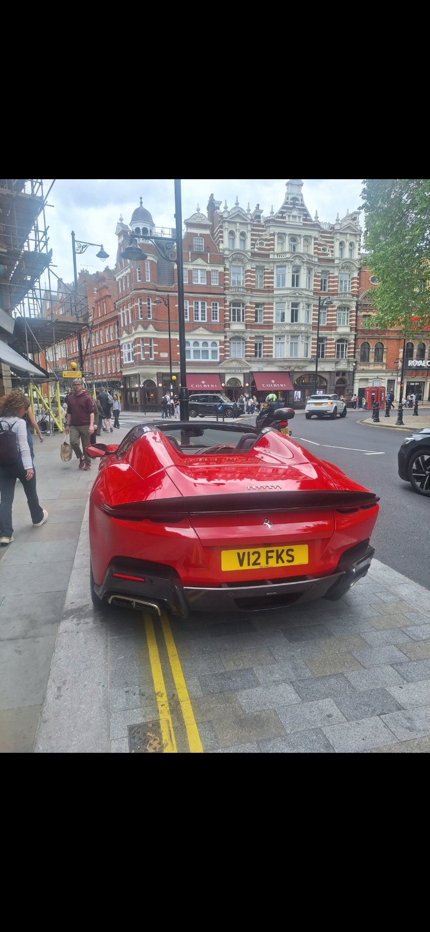 V12 FKS private number plate on a Ferrari 12Cilindri, spotted in London