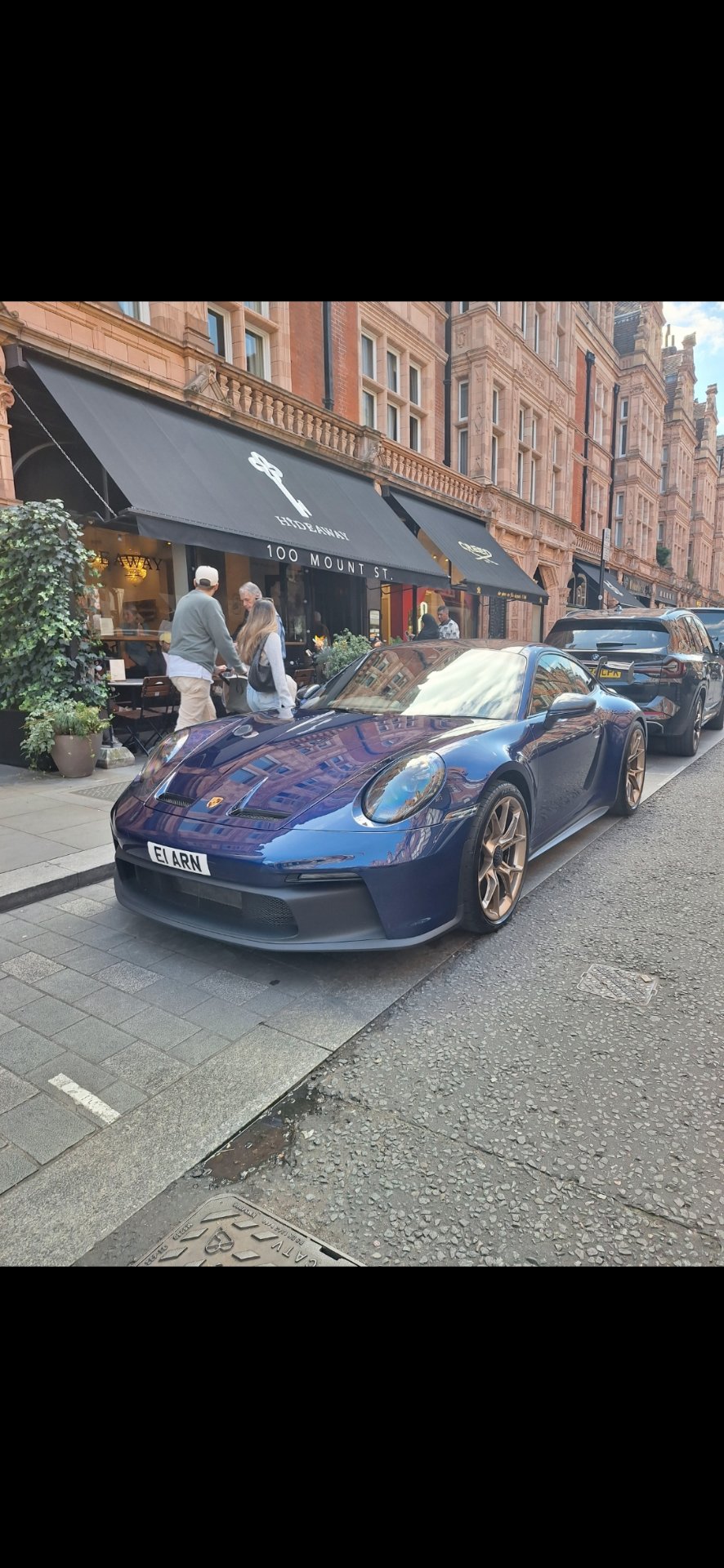 E1 ARN private number plate on a Porsche, spotted in London