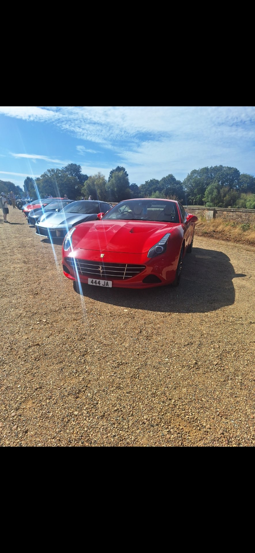 444 JA private number plate on a Ferrari California, spotted in London