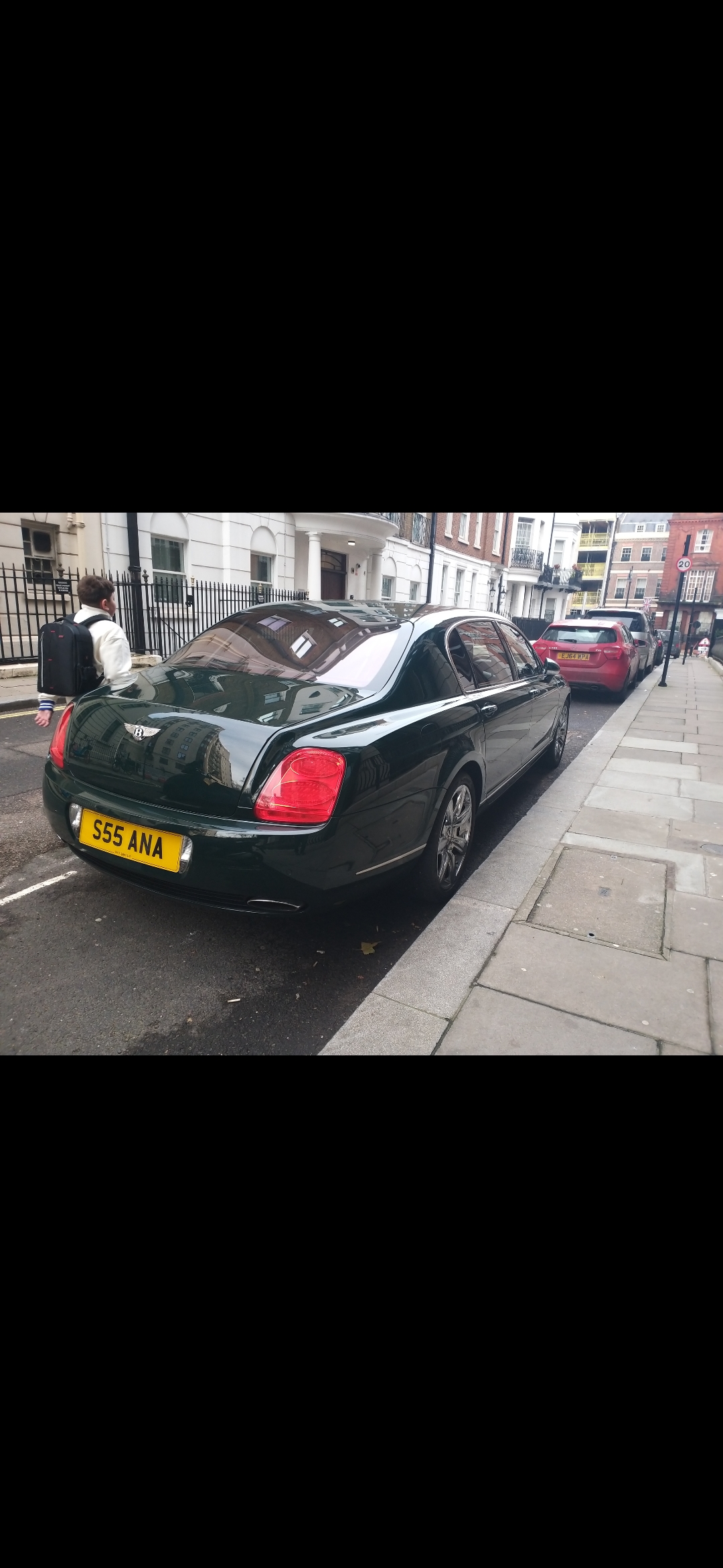 S55 ANA private number plate on a Bentley, spotted in London