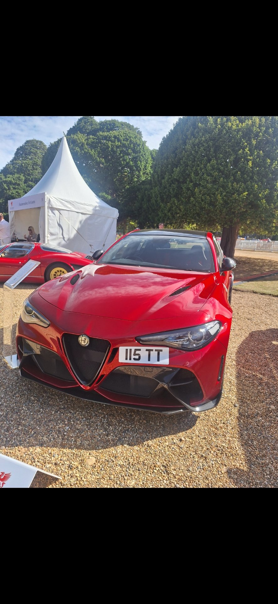 115 TT private number plate on a Alfa Romeo Giulia Quadrifoglio, spotted in London