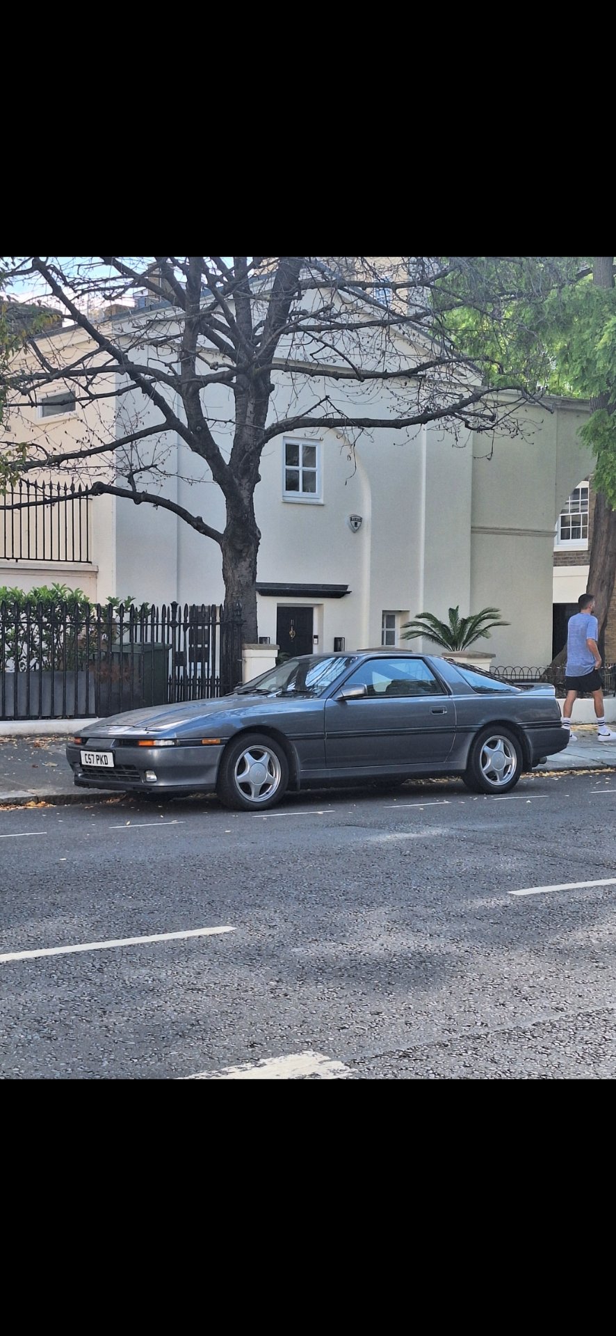 C57 PKD private number plate on a Toyota Supra, spotted in London