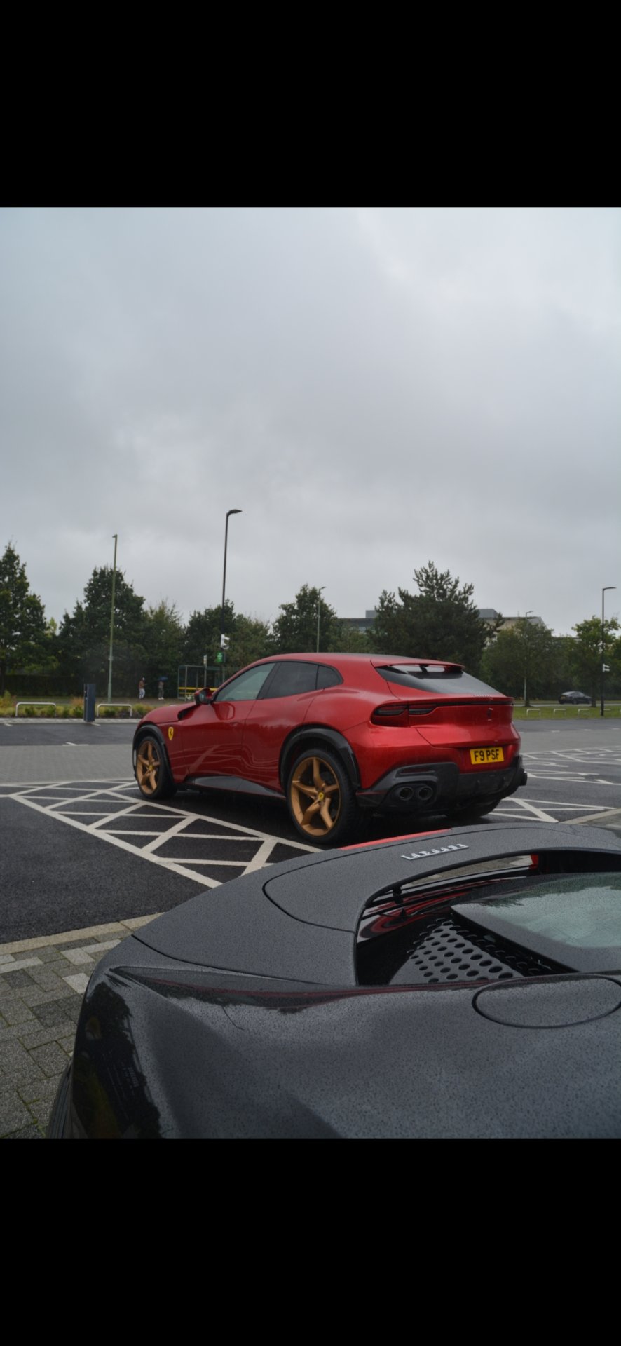 F9 PSF private number plate on a Ferrari, spotted in Hatfield