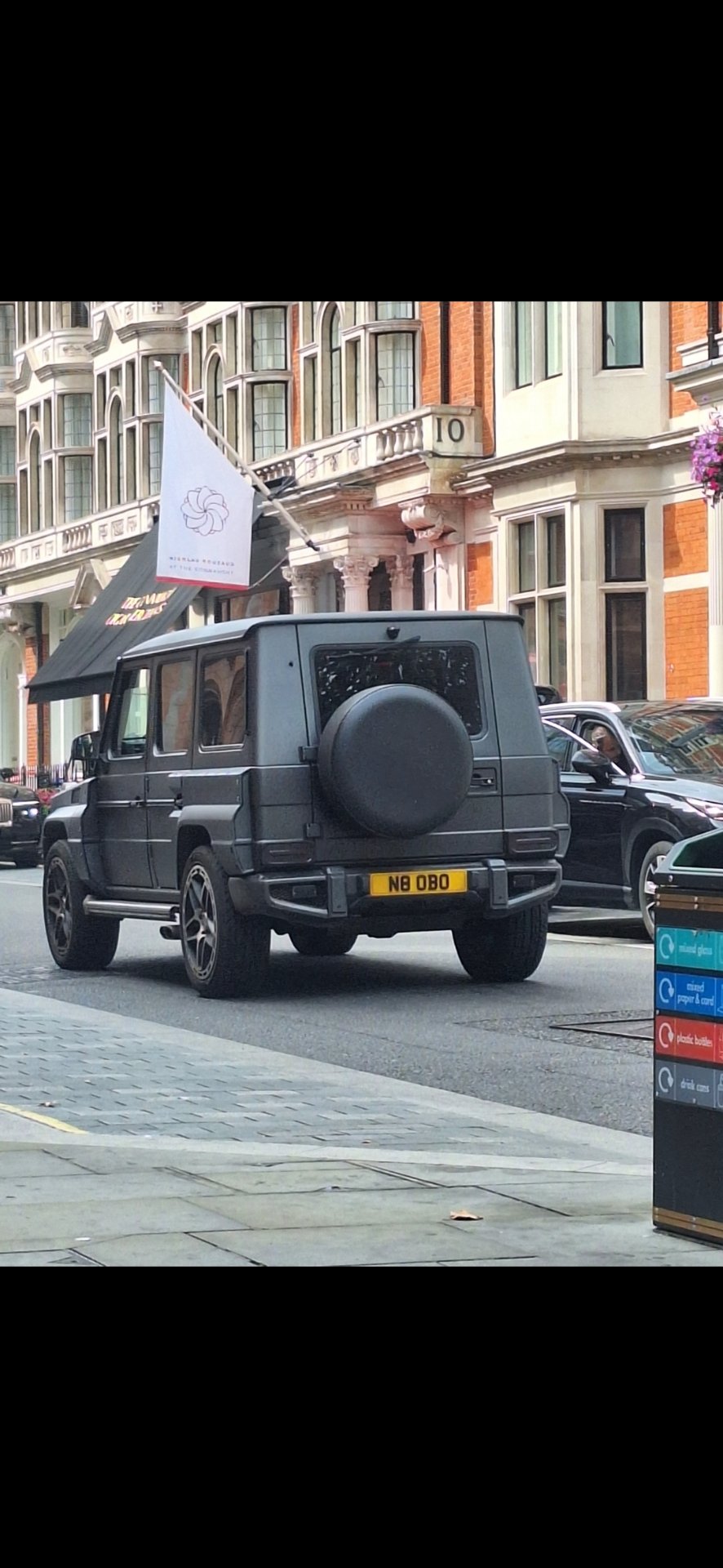 N8 OBO private number plate on a Mercedes-Benz G-Class, spotted in London