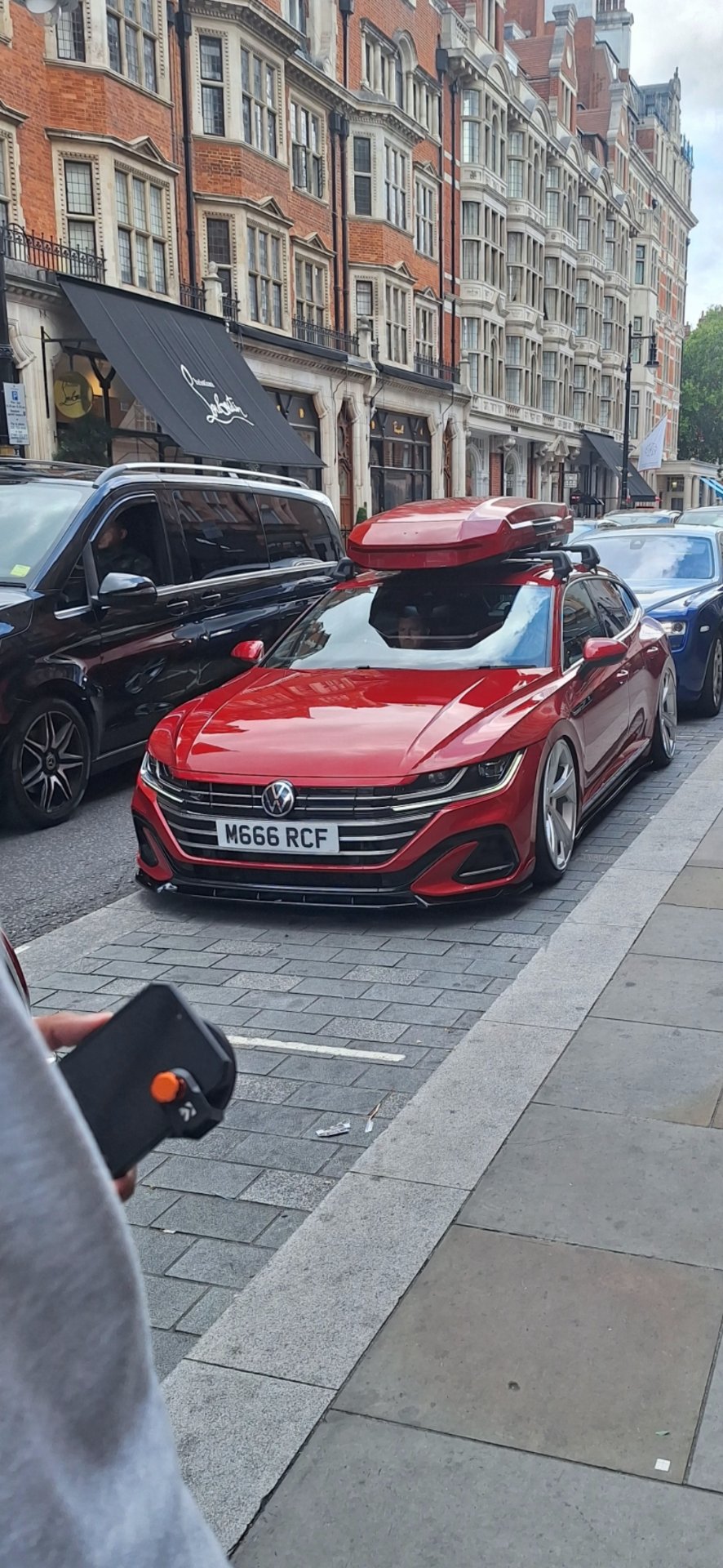 M666 RCF private number plate on a Volkswagen Arteon, spotted in London