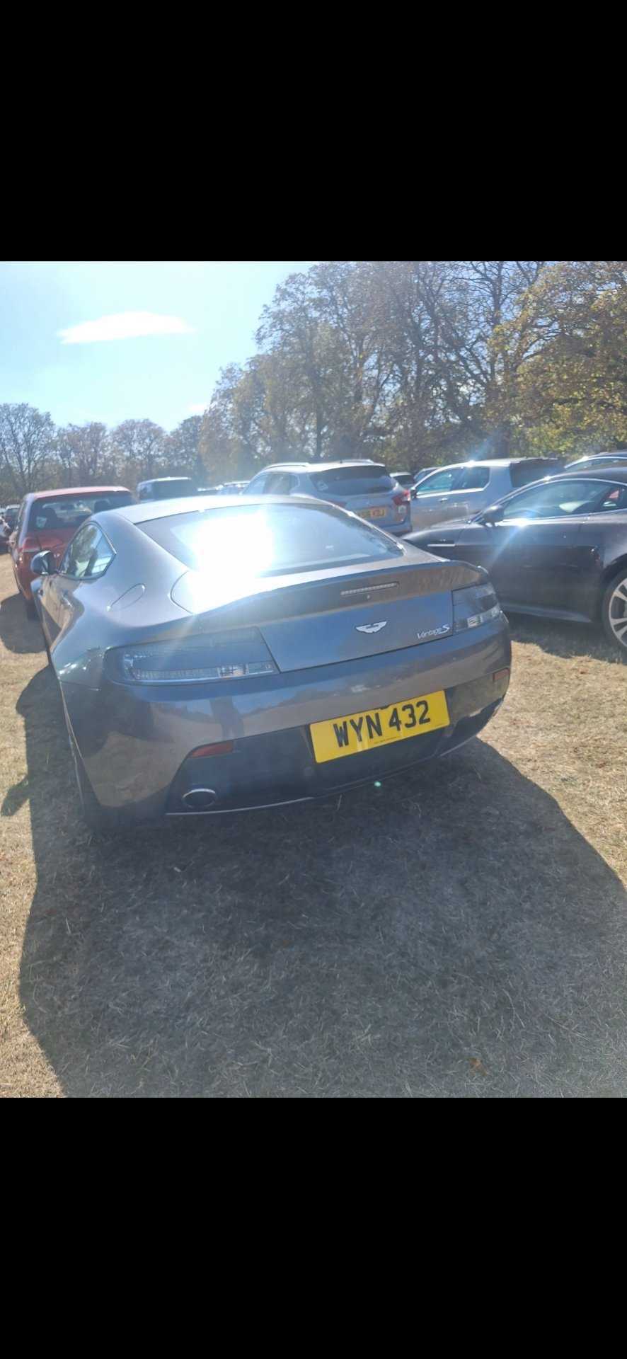 WYN 432 private number plate on a Aston Martin V8 Vantage, spotted in London