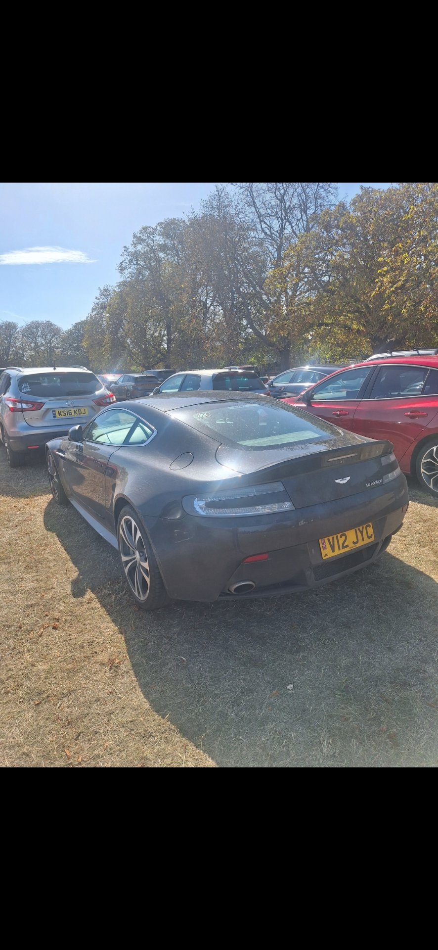 V12 JYC private number plate on a Aston Martin V12 Vantage, spotted in London