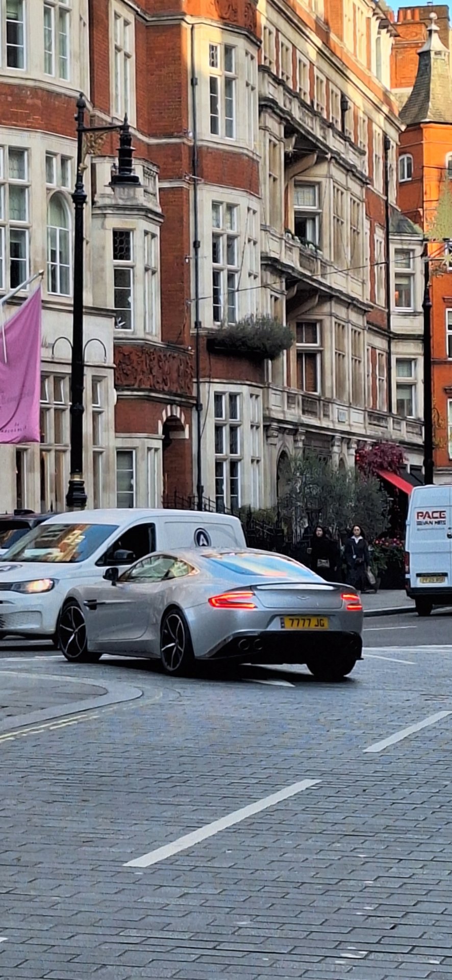7777 JG spotted on Aston Martin Vanquish