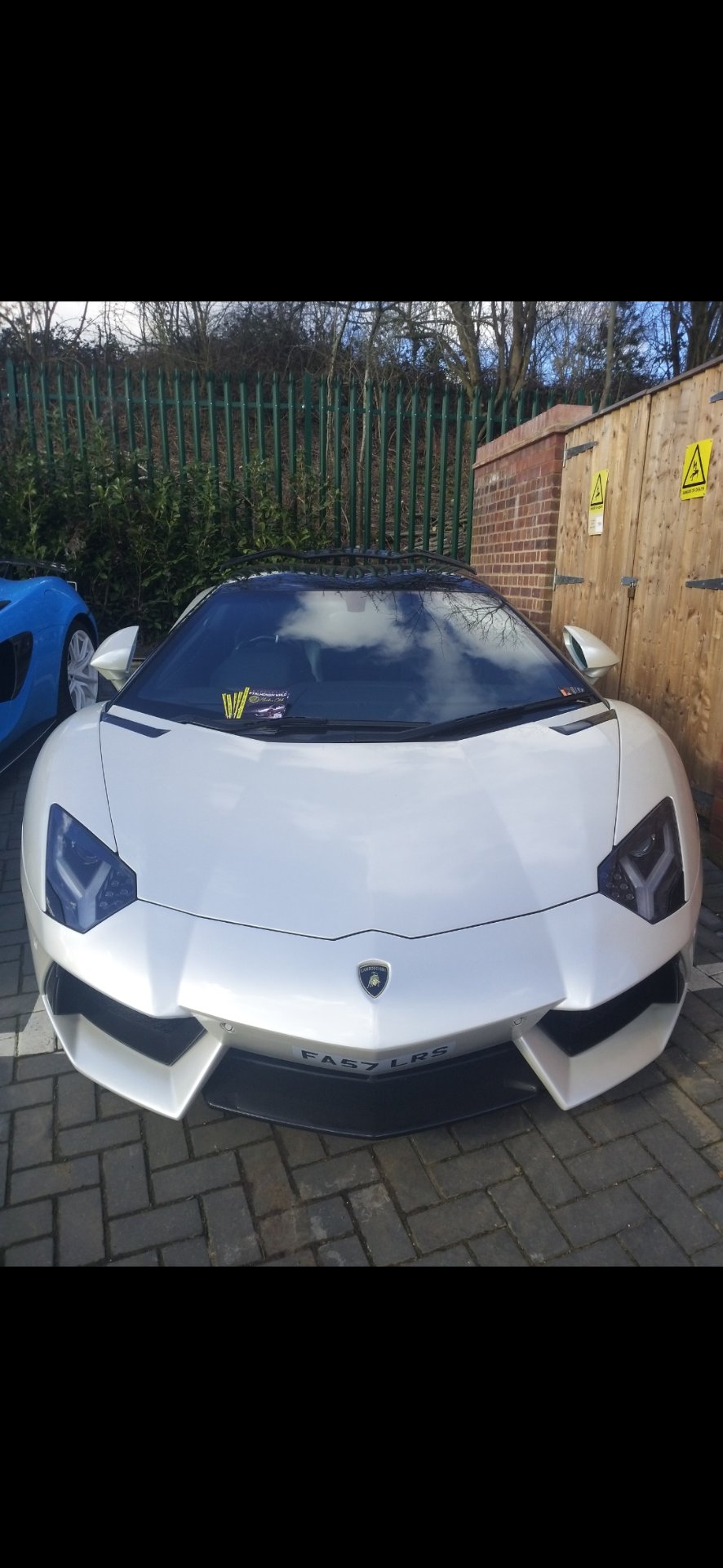 FA57 LRS private number plate on a Lamborghini