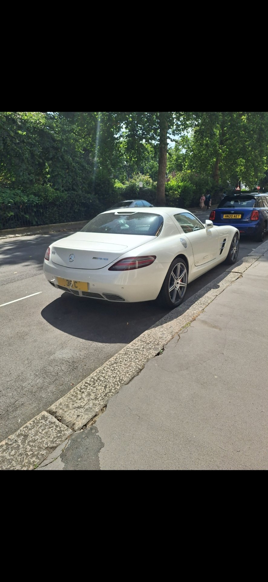36 C private number plate on a Mercedes-Benz SLS AMG, spotted in London